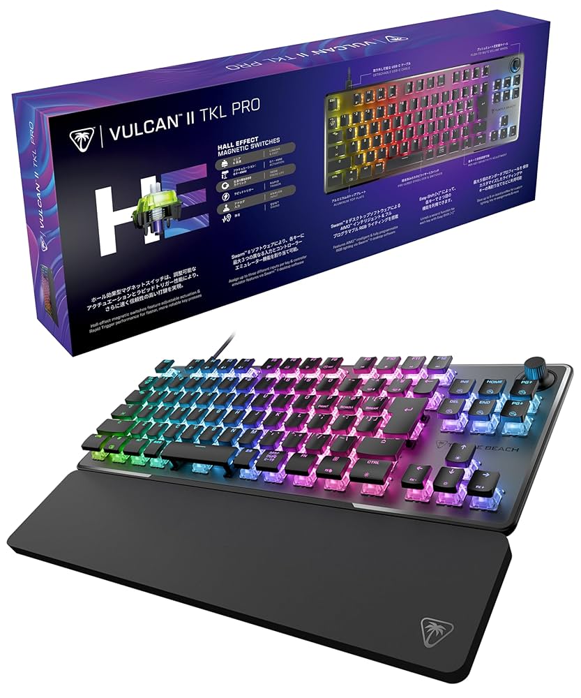 TURTLE BEACHキーボード Amazon.com: Turtle Beach Vulcan II TKL Pro Magnetic